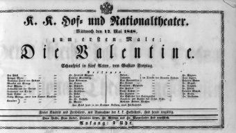 Theaterzettel (Oper und Burgtheater in Wien) 18480517 Seite: 1