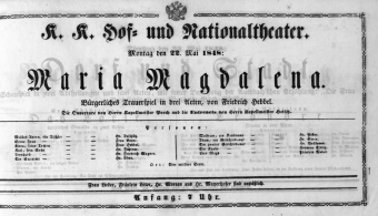 Theaterzettel (Oper und Burgtheater in Wien) 18480522 Seite: 1