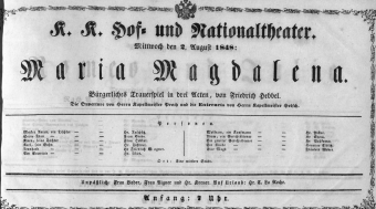 Theaterzettel (Oper und Burgtheater in Wien) 18480802 Seite: 1