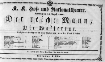 Theaterzettel (Oper und Burgtheater in Wien) 18480815 Seite: 1