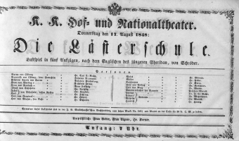 Theaterzettel (Oper und Burgtheater in Wien) 18480817 Seite: 1