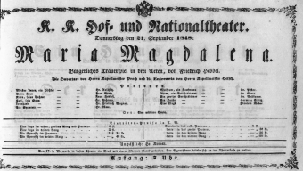 Theaterzettel (Oper und Burgtheater in Wien) 18480921 Seite: 1