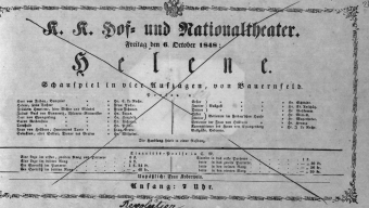 Theaterzettel (Oper und Burgtheater in Wien) 18481006 Seite: 1