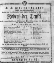 Theaterzettel (Oper und Burgtheater in Wien) 18481117 Seite: 1