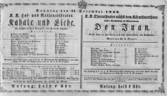 Theaterzettel (Oper und Burgtheater in Wien) 18481217 Seite: 1