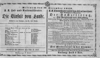 Theaterzettel (Oper und Burgtheater in Wien) 18481227 Seite: 1