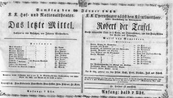 Theaterzettel (Oper und Burgtheater in Wien) 18490120 Seite: 2