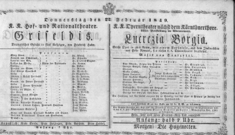 Theaterzettel (Oper und Burgtheater in Wien) 18490222 Seite: 2