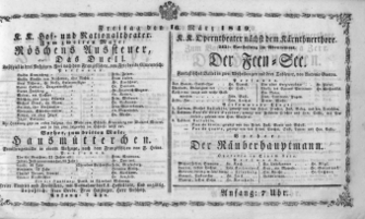 Theaterzettel (Oper und Burgtheater in Wien) 18490316 Seite: 1