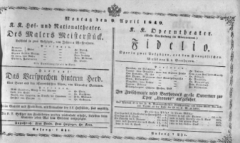 Theaterzettel (Oper und Burgtheater in Wien) 18490409 Seite: 2