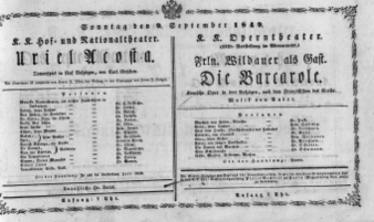 Theaterzettel (Oper und Burgtheater in Wien) 18490909 Seite: 2
