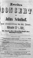 Theaterzettel (Oper und Burgtheater in Wien) 18500124 Seite: 1