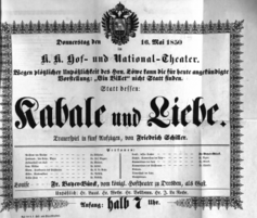 Theaterzettel (Oper und Burgtheater in Wien) 18500516 Seite: 2