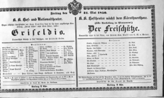 Theaterzettel (Oper und Burgtheater in Wien) 18500531 Seite: 2