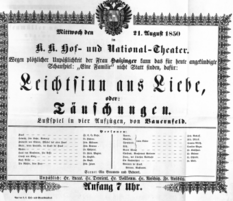 Theaterzettel (Oper und Burgtheater in Wien) 18500821 Seite: 2