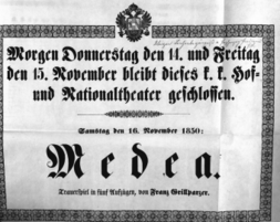 Theaterzettel (Oper und Burgtheater in Wien) 18501114 Seite: 1