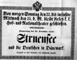 Theaterzettel (Oper und Burgtheater in Wien) 18501222 Seite: 1