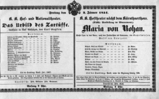 Theaterzettel (Oper und Burgtheater in Wien) 18510103 Seite: 2