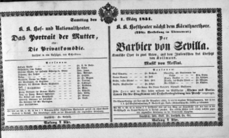 Theaterzettel (Oper und Burgtheater in Wien) 18510301 Seite: 2