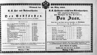 Theaterzettel (Oper und Burgtheater in Wien) 18510326 Seite: 2