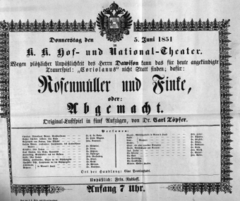 Theaterzettel (Oper und Burgtheater in Wien) 18510605 Seite: 2