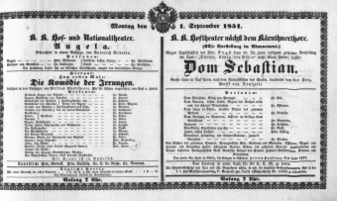 Theaterzettel (Oper und Burgtheater in Wien) 18510901 Seite: 2