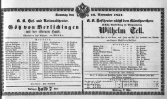 Theaterzettel (Oper und Burgtheater in Wien) 18511116 Seite: 2