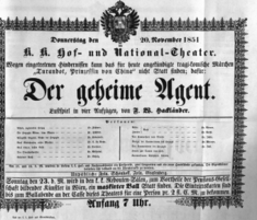 Theaterzettel (Oper und Burgtheater in Wien) 18511120 Seite: 2