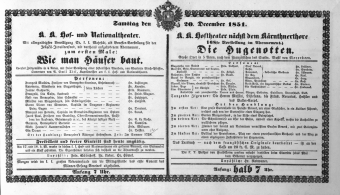 Theaterzettel (Oper und Burgtheater in Wien) 18511220 Seite: 2