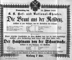 Theaterzettel (Oper und Burgtheater in Wien) 18520115 Seite: 2