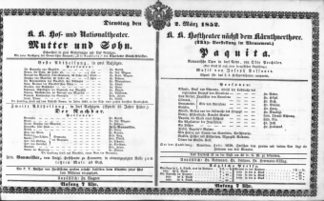 Theaterzettel (Oper und Burgtheater in Wien) 18520302 Seite: 2