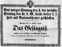 Theaterzettel (Oper und Burgtheater in Wien) 18520404 Seite: 1
