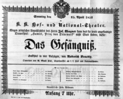 Theaterzettel (Oper und Burgtheater in Wien) 18520425 Seite: 2
