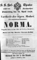 Theaterzettel (Oper und Burgtheater in Wien) 18520429 Seite: 1