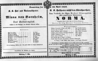 Theaterzettel (Oper und Burgtheater in Wien) 18520429 Seite: 2
