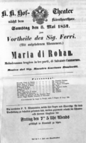 Theaterzettel (Oper und Burgtheater in Wien) 18520508 Seite: 1