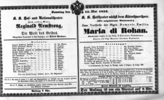 Theaterzettel (Oper und Burgtheater in Wien) 18520515 Seite: 2