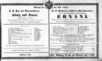 Theaterzettel (Oper und Burgtheater in Wien) 18520531 Seite: 2