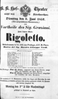 Theaterzettel (Oper und Burgtheater in Wien) 18520608 Seite: 1