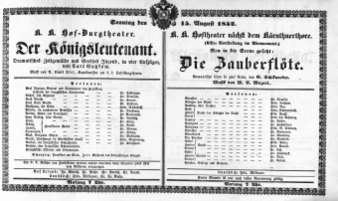 Theaterzettel (Oper und Burgtheater in Wien) 18520815 Seite: 2