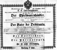 Theaterzettel (Oper und Burgtheater in Wien) 18521016 Seite: 2
