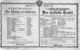 Theaterzettel (Oper und Burgtheater in Wien) 18521217 Seite: 1