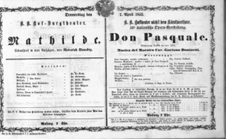 Theaterzettel (Oper und Burgtheater in Wien) 18530407 Seite: 2