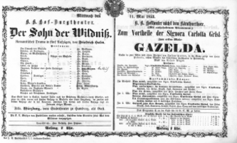 Theaterzettel (Oper und Burgtheater in Wien) 18530511 Seite: 2