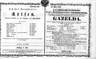 Theaterzettel (Oper und Burgtheater in Wien) 18530522 Seite: 2