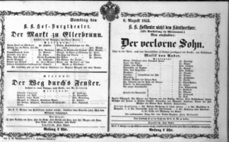 Theaterzettel (Oper und Burgtheater in Wien) 18530806 Seite: 2
