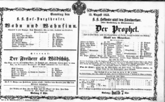 Theaterzettel (Oper und Burgtheater in Wien) 18530813 Seite: 2