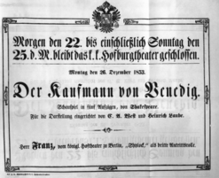 Theaterzettel (Oper und Burgtheater in Wien) 18531222 Seite: 2