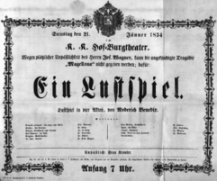 Theaterzettel (Oper und Burgtheater in Wien) 18540121 Seite: 2