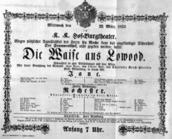 Theaterzettel (Oper und Burgtheater in Wien) 18540322 Seite: 2
